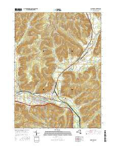 Salamanca New York Current topographic map, 1:24000 scale, 7.5 X 7.5 Minute, Year 2016