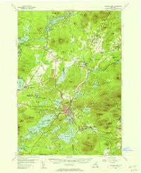 Saranac Lake New York Historical topographic map, 1:62500 scale, 15 X 15 Minute, Year 1955