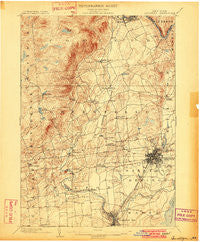 Saratoga New York Historical topographic map, 1:62500 scale, 15 X 15 Minute, Year 1902