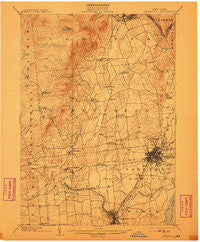 Saratoga New York Historical topographic map, 1:62500 scale, 15 X 15 Minute, Year 1902