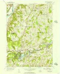 Schaghticoke New York Historical topographic map, 1:24000 scale, 7.5 X 7.5 Minute, Year 1954