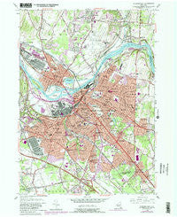Schenectady New York Historical topographic map, 1:24000 scale, 7.5 X 7.5 Minute, Year 1954
