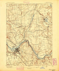 Schenectady New York Historical topographic map, 1:62500 scale, 15 X 15 Minute, Year 1895