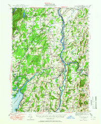 Schuylerville New York Historical topographic map, 1:62500 scale, 15 X 15 Minute, Year 1947