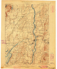 Schuylerville New York Historical topographic map, 1:62500 scale, 15 X 15 Minute, Year 1900