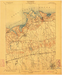 Setauket New York Historical topographic map, 1:62500 scale, 15 X 15 Minute, Year 1904