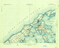 Shelter Island New York Historical topographic map, 1:62500 scale, 15 X 15 Minute, Year 1904