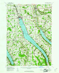 Skaneateles New York Historical topographic map, 1:62500 scale, 15 X 15 Minute, Year 1955