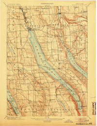 Skaneateles New York Historical topographic map, 1:62500 scale, 15 X 15 Minute, Year 1902