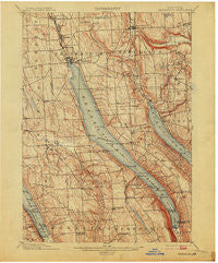 Skaneateles New York Historical topographic map, 1:62500 scale, 15 X 15 Minute, Year 1902