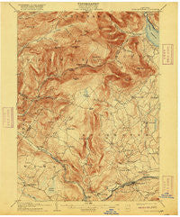 Slide Mountain New York Historical topographic map, 1:62500 scale, 15 X 15 Minute, Year 1905