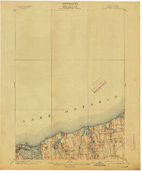 Sodus Bay New York Historical topographic map, 1:62500 scale, 15 X 15 Minute, Year 1902