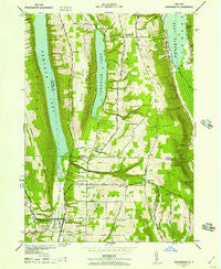 Springwater New York Historical topographic map, 1:24000 scale, 7.5 X 7.5 Minute, Year 1942