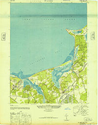 St James New York Historical topographic map, 1:24000 scale, 7.5 X 7.5 Minute, Year 1947
