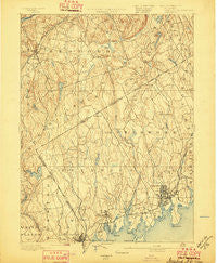 Stamford Connecticut Historical topographic map, 1:62500 scale, 15 X 15 Minute, Year 1893