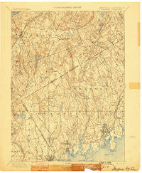 Stamford Connecticut Historical topographic map, 1:62500 scale, 15 X 15 Minute, Year 1899