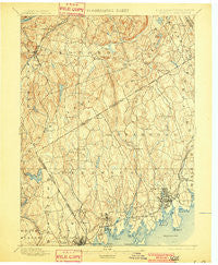 Stamford Connecticut Historical topographic map, 1:62500 scale, 15 X 15 Minute, Year 1899