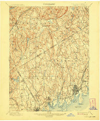 Stamford Connecticut Historical topographic map, 1:62500 scale, 15 X 15 Minute, Year 1899