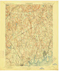 Stamford Connecticut Historical topographic map, 1:62500 scale, 15 X 15 Minute, Year 1899