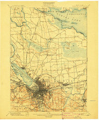 Syracuse New York Historical topographic map, 1:62500 scale, 15 X 15 Minute, Year 1898