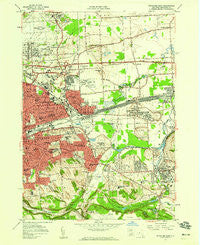 Syracuse East New York Historical topographic map, 1:24000 scale, 7.5 X 7.5 Minute, Year 1957