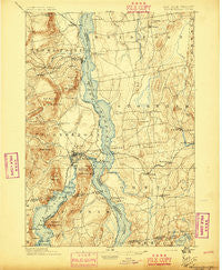 Ticonderoga New York Historical topographic map, 1:62500 scale, 15 X 15 Minute, Year 1896
