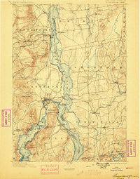 Ticonderoga New York Historical topographic map, 1:62500 scale, 15 X 15 Minute, Year 1896