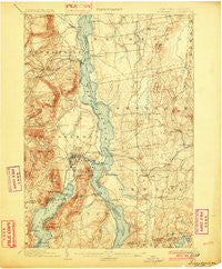 Ticonderoga New York Historical topographic map, 1:62500 scale, 15 X 15 Minute, Year 1902