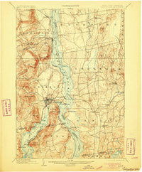 Ticonderoga New York Historical topographic map, 1:62500 scale, 15 X 15 Minute, Year 1902