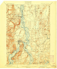Ticonderoga New York Historical topographic map, 1:62500 scale, 15 X 15 Minute, Year 1902