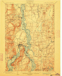 Ticonderoga New York Historical topographic map, 1:62500 scale, 15 X 15 Minute, Year 1902