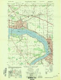 Tonawanda West New York Historical topographic map, 1:25000 scale, 7.5 X 7.5 Minute, Year 1954