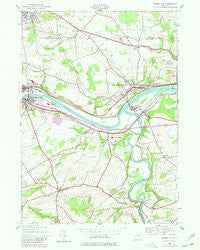 Tribes Hill New York Historical topographic map, 1:24000 scale, 7.5 X 7.5 Minute, Year 1944