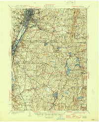 Troy New York Historical topographic map, 1:62500 scale, 15 X 15 Minute, Year 1928