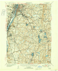 Troy New York Historical topographic map, 1:62500 scale, 15 X 15 Minute, Year 1950