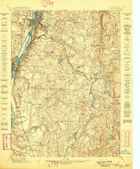 Troy New York Historical topographic map, 1:62500 scale, 15 X 15 Minute, Year 1898