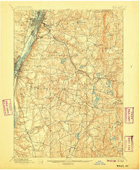 Troy New York Historical topographic map, 1:62500 scale, 15 X 15 Minute, Year 1898
