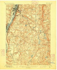 Troy New York Historical topographic map, 1:62500 scale, 15 X 15 Minute, Year 1898