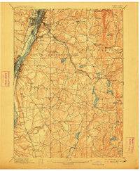 Troy New York Historical topographic map, 1:62500 scale, 15 X 15 Minute, Year 1898