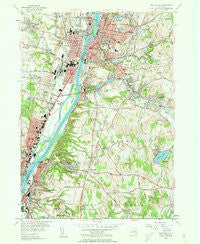 Troy South New York Historical topographic map, 1:24000 scale, 7.5 X 7.5 Minute, Year 1953