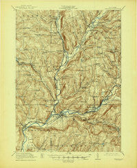 Unadilla New York Historical topographic map, 1:62500 scale, 15 X 15 Minute, Year 1918