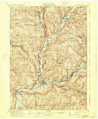 Unadilla New York Historical topographic map, 1:62500 scale, 15 X 15 Minute, Year 1918