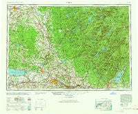 Utica New York Historical topographic map, 1:250000 scale, 1 X 2 Degree, Year 1964