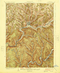 Walton New York Historical topographic map, 1:62500 scale, 15 X 15 Minute, Year 1925