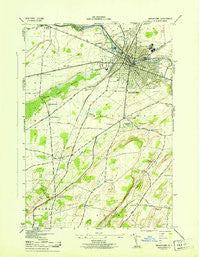 Watertown New York Historical topographic map, 1:31680 scale, 7.5 X 7.5 Minute, Year 1943
