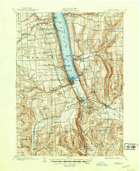 Watkins New York Historical topographic map, 1:62500 scale, 15 X 15 Minute, Year 1901
