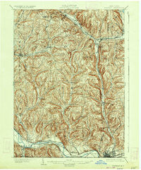 Waverly New York Historical topographic map, 1:62500 scale, 15 X 15 Minute, Year 1902