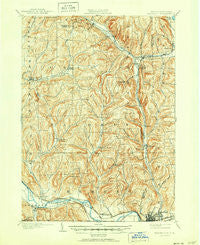 Waverly New York Historical topographic map, 1:62500 scale, 15 X 15 Minute, Year 1902