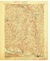 Waverly New York Historical topographic map, 1:62500 scale, 15 X 15 Minute, Year 1902