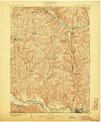 Waverly New York Historical topographic map, 1:62500 scale, 15 X 15 Minute, Year 1902